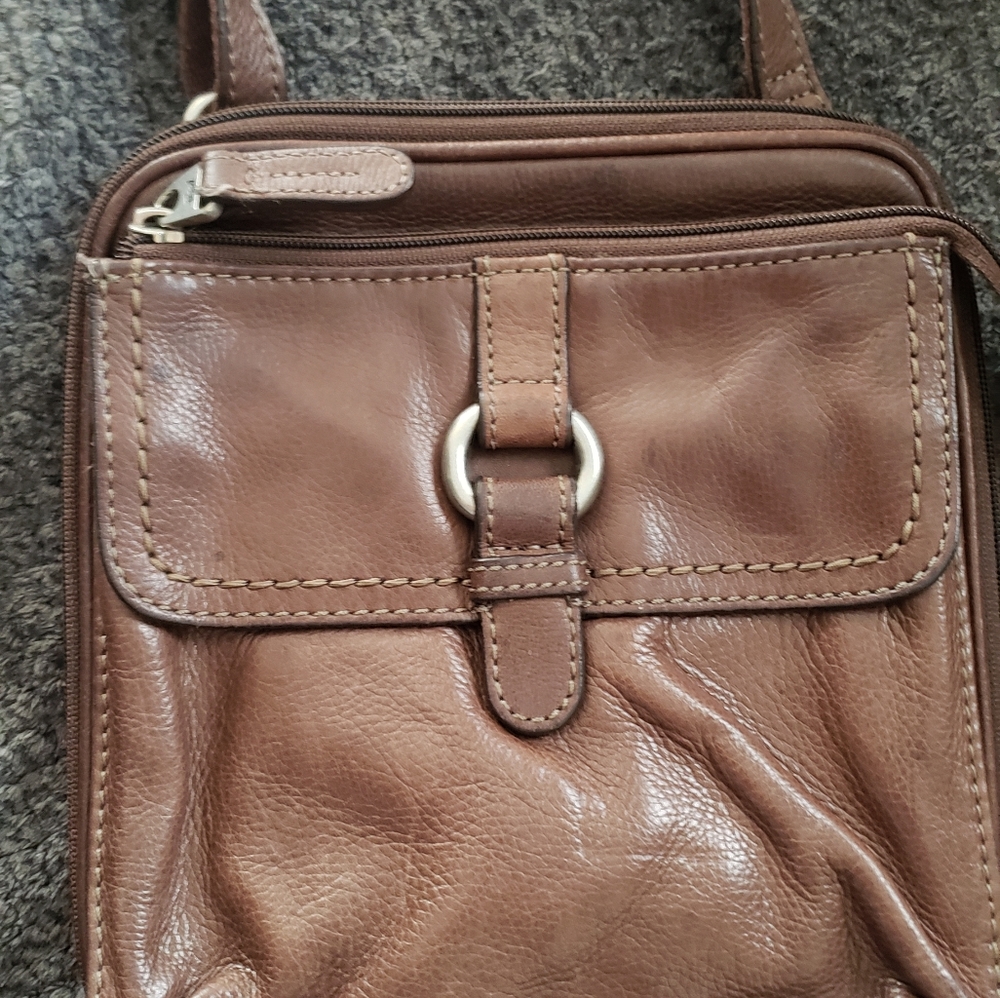 Genuine lether fossil cross body bag